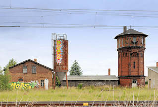 5014 Bahngelände mit historischem Wasserturm / Hansestadt Salzwedel.