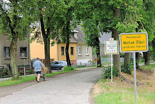 4248 Ortseingang / Ortschild Hansestadt Werben (Elbe) / Landkreis Stendal. 