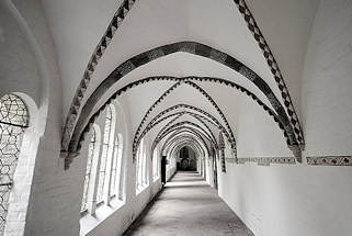 3142 Ratzeburger Dom - gotischer Kreuzgang des angegliederten Prämonstratenser-Klosters aus dem Jahre 1251.